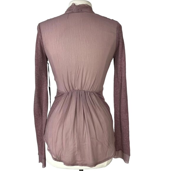 BKE Boutique Buckle Blouse Womens Medium Purple Wool Blend New - Picture 2 of 10